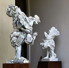 Dario Tironi , Child with rooster - Galleria Frilli , Child with rooster after A. Cecioni